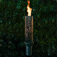 Tropical Stainless Steel Tiki Torch
