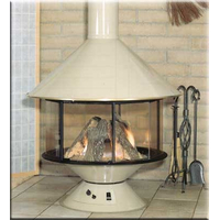 Malm 32 Inch Carousel Gas Fireplace Porcelain Base