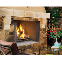 Superior WRE4542 outdoor wood fireplace set with chimney pipe