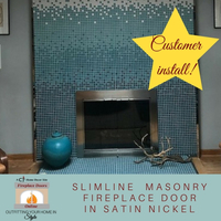 Slimline Masonry Fireplace Door
