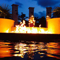 Custom fire on water feature