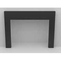 3 Sided Fireplace Surround In Matter Powder Coated Finish