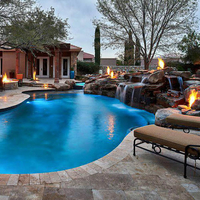 Poolscape decorated with fire!