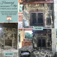 Hammered Edge Masonry Fireplace Door