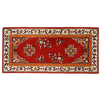Crimson Oriental Rectangle Wool Hearth Rug 56 x 26 Inch