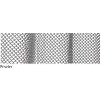 Pewter Fireplace Mesh Curtain - 1/4" Weave
