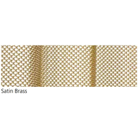Satin Brass Fireplace Mesh Curtain - 1/4" Weave
