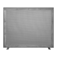 Relic Single Panel Fireplace Screen shown in Antique Grey premium finish