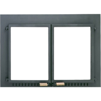 Supreme Air Seal Tempered Glass Masonry Fireplace Door in Black