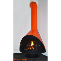 Malm Zircon Direct Vent Gas Fireplace 34 Inch Horizontal Vent - Bengal Orange And Black Base