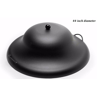 Black Aluminum Dome Cover For Fire Pits 44 Inch