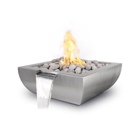 24" Avalon Stainless Steel Fire & Water Bowl