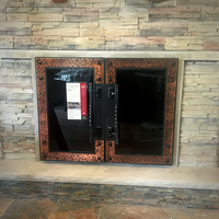 Medieval Fortress Hidden Frame Masonry Fireplace Door