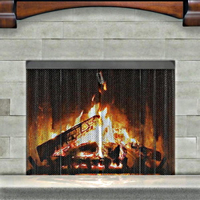 Fireplace Screens, Replacement Mesh Fireplace Screens