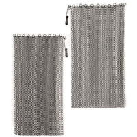 Stainless Steel 1/4" Weave Fireplace Mesh Screen Sets