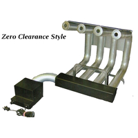 4 Tube Zero Clearance Style Fireplace Grate Heater