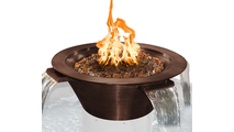 Cazo 4 Way Round Copper Fire & Water Bowl