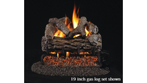 RealFyre Golden Oak reduced Depth Gas Log Set for Vented fireplaces.