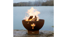 Tropical Moon Gas Burning Fire Pit 36 Inches