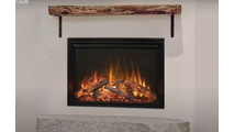 Modern Flame Redstone Electric Insert with Orange Flame