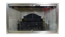 NVBC36 | NVBR36 | SC36A | SR36A Brushed Satin Nickel  Majestic Fireplace Door