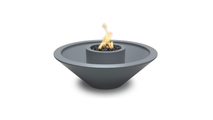 48 Inch Cadiz Concrete Fire & Water Bowl - 360 Spill Match Lit