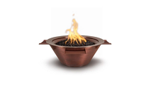 30 Inch Cadiz 4 Way Hammered Copper Fire and Water Bowl