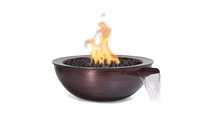 27" Sedona Hammered Copper Fire and Water Bowl