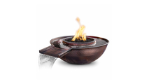 27 Inch Sedona Hammered Copper Fire and Water Gravity Spill Bowl