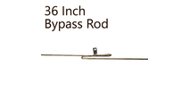 36 inch steel bypass rod for fireplace mesh curtains