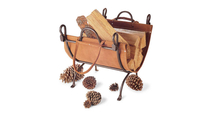 Pilgrim log carrier and frame pine cones not included