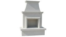 Vented Outdoor Gas Fireplace With Moulding