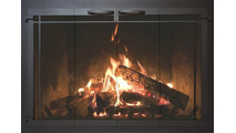 Windsor Contemporary Masonry Fireplace Door In Natural Iron