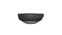 30 Inch Round Fire Pit and Bowl Canvas Cover Black