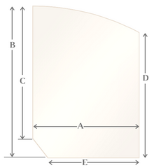 A11 Specialty cut pyroceramic glass for wood stoves