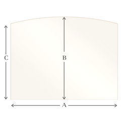 A1 Specialty cut pyroceramic glass for wood stoves