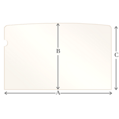 A5 Specialty cut pyroceramic glass for wood stoves