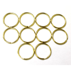 1" Split Key Rings - Brass Plated