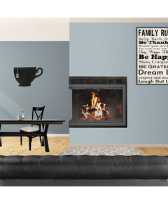 Brookfield ZC Corner Fireplace Door in Rustic Black