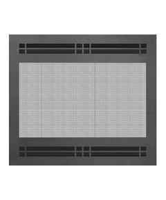 Cascade Fixed Screen Direct Vent Refacing shown in Matte Black powder coat finish with STO1523 louver design