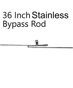 36 inch stainless steel bypass rod for fireplace mesh curtains