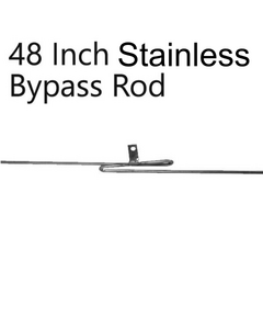 48 inch stainless steel bypass rod for fireplace mesh curtains