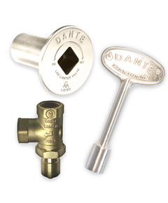 Satin nickel gas valve kit