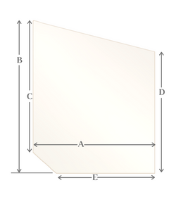 R10 Specialty cut pyroceramic glass for wood stoves