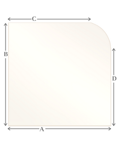 R12 Specialty cut pyroceramic glass for wood stoves