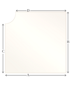 R8 Specialty cut pyroceramic glass for wood stoves