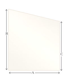 R9 Specialty cut pyroceramic glass for wood stoves