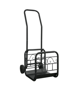 Wood Rack and Cart Combo