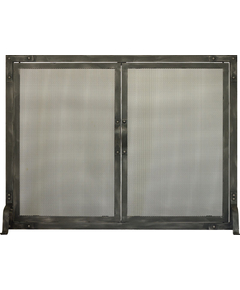Chesapeake Working Doors Fireplace Screen shown in Burnished Bronze premium finish