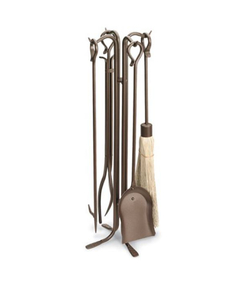Vintage Fireside Tool Set In Burnished Bronze Finish